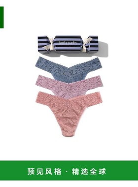 1h可退 香港直邮HANKY PANKY 汉基帕基 女士 标志蕾丝低腰丁字裤(