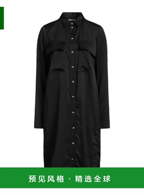 1h可退 【美国直邮】JUST CAVALLI 纯色衬衫裙 Midi Dress 女士连