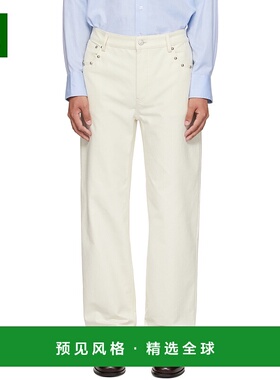 1h可退 香港直邮Valentino 华伦天奴 男士 灰白色铆钉长裤 7V3RBN