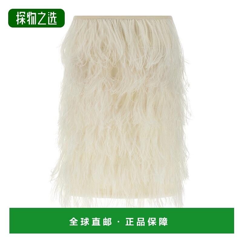 香港直邮The Attico 女士 鸵鸟毛半身裙 251WCS00282507