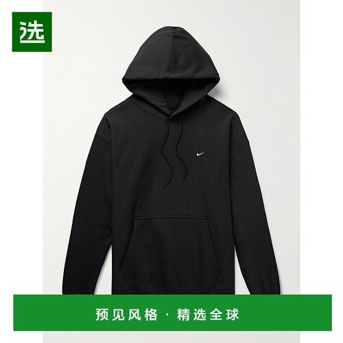 1h可退 Nike 耐克 男士 Solo '勾'Logo刺绣棉混纺针织连卫衣帽衫
