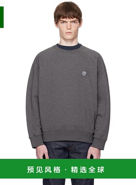 1h可退 香港直邮MAISON KITSUNE 男士 灰色 Bold Fox Head Patch