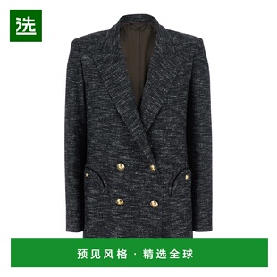 1h可退 香港直邮blazé milano 女士 'Aifer' Revers 灰色双排扣