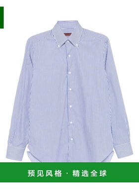 香港直邮BARBA 男士衬衫 I1U18P0150211U2 AW2025 蓝色