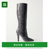 蛇皮质感及膝靴子 1h可退 PX1794 女士 Elsa 香港直邮Paris Texas