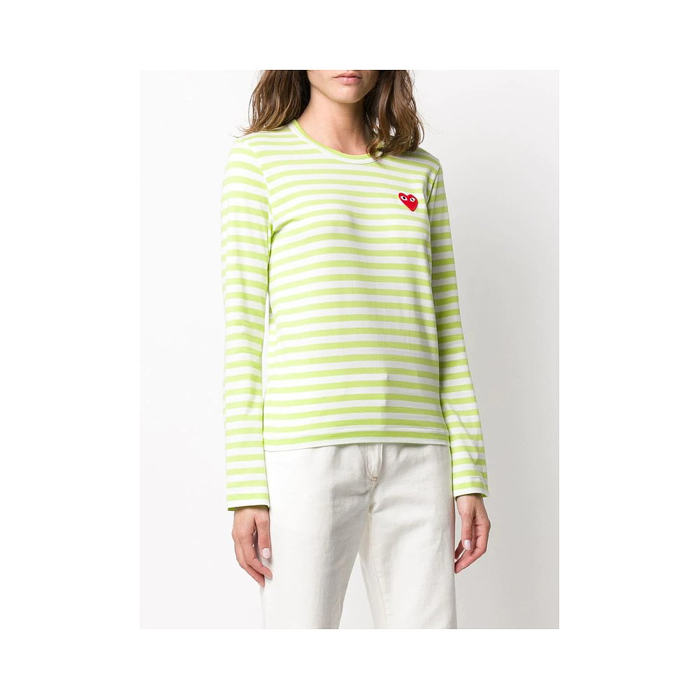 香港直发comme des garcons shirt川久保玲女士条纹t恤p1t277