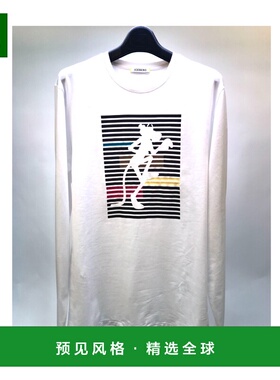 香港直邮ICEBERG 男士T恤 F25L63141101 SS2023 白色 圆领长袖T恤