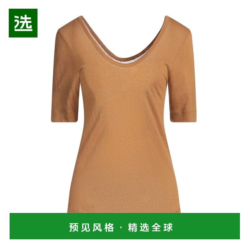 1h可退 香港直邮Majestic Filatures 女士 T恤 brown棕色 舒适时,女装/女士精品,T恤,淘宝优惠券,粉丝福利购,淘宝优惠卷