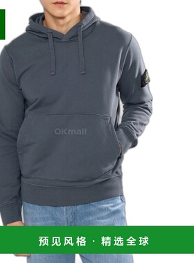 韩国直邮STONE ISLAND 64151棉质抓绒连帽卫衣 2023秋冬新款拉链