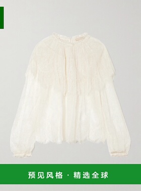 1h可退 香港直邮ULLA JOHNSON 女士 Viviane Chantilly 披肩式荷