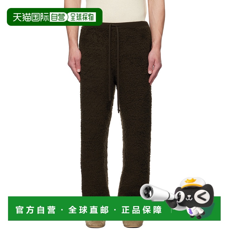 1h可退 香港直邮AURALEE 男士 棕色 Boa 运动裤 A24AP03WB