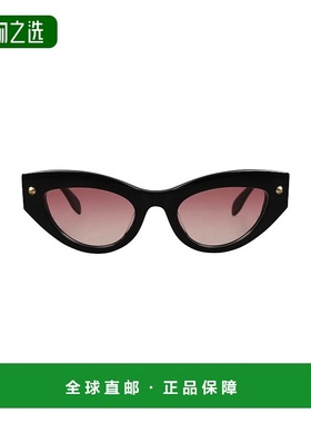 香港直邮mcqueen 亚历山大·麦昆 太阳眼镜 black黑色 舒适时尚