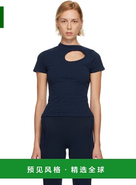 1h可退 香港直邮Ottolinger 女士 海军蓝 Padded Donut T 恤 1151