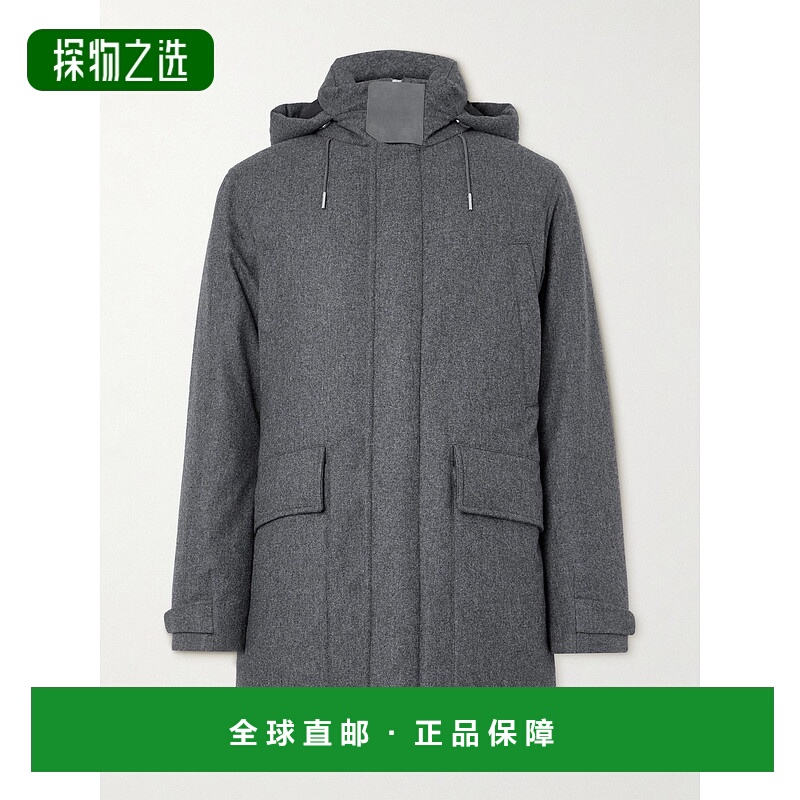 1h可退 香港直邮Zegna 杰尼亚 男士 TECHMERINO™ Down 山羊皮边羊