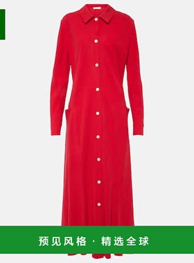 1h可退 香港直邮The Row 女士 Myra 真丝衬衫式连衣裙 red红色 舒
