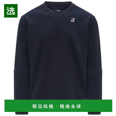 香港直邮K-WAY 男士卫衣 K6132MWK89 AW2025 蓝色 NAEL BRUSHED P