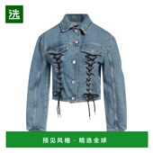 经典 1h可退 单排扣设计 牛仔夹克 女士短外套 美国直邮 MAJE