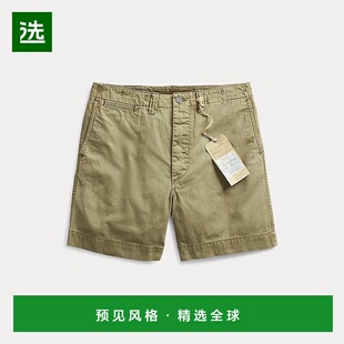 欧洲直邮RALPH LAUREN拉夫劳伦 RRL人字纹斜纹工装短裤休闲裤