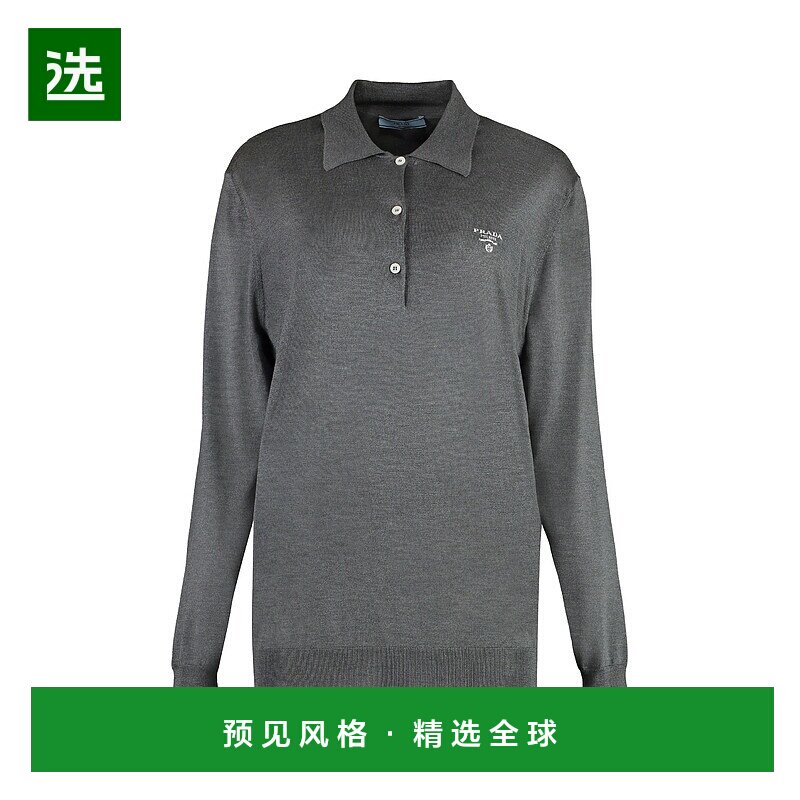 1h可退 香港直邮Prada 普拉达 女士 长袖针织Polo衫 P24G2OSOOO15