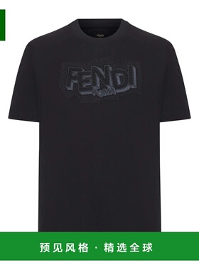 香港直邮FENDI 男士T恤 FY0936AW0WF0QA1NERO SS2026 黑色