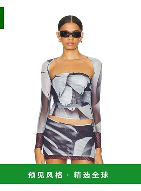 1h可退 香港直邮Miaou 女士 鸢尾花上衣 7112PM2FTR 舒适时尚