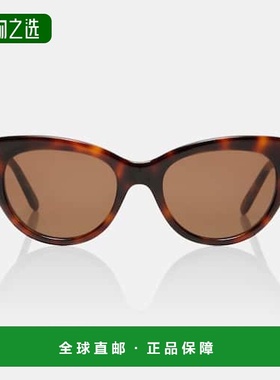 香港直邮LOEWE 罗意威 女士 窄款猫眼太阳眼镜 brown棕色 舒适时