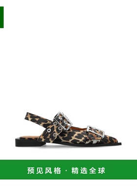 香港直邮GANNI 女士芭蕾乐福鞋 S29474926943 CO 浅棕色 Leopard