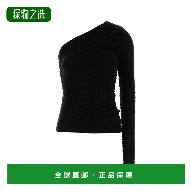 香港直邮AGOLDE 女士 黑色莱赛尔纤维上衣 A74061618BLK