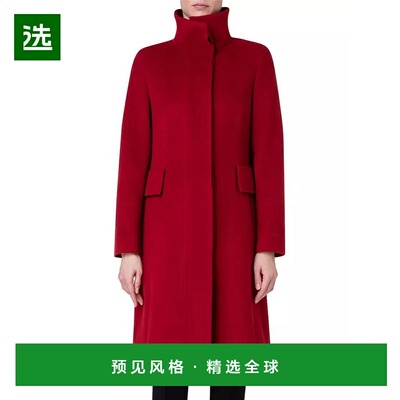 1h可退 【美国直邮】Akris punto 长款羊毛混纺大衣 女装毛呢外套