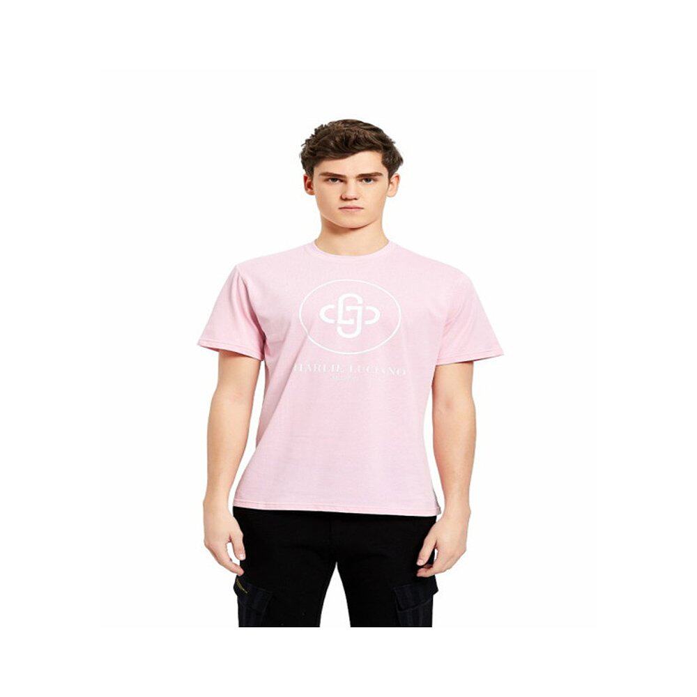 香港直发charlie luciano浅粉色棉质圆领短袖t恤休闲潮流百搭