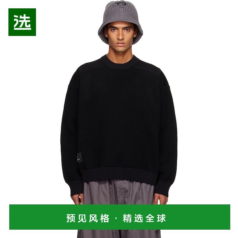 1h可退 香港直邮Y-3 男士 黑色 UT Knit Crew 毛衣 KD2555