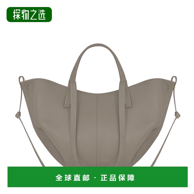 欧洲直邮POLENE Cyme Mini系列灰色小牛皮荔枝纹手提单肩包手提包
