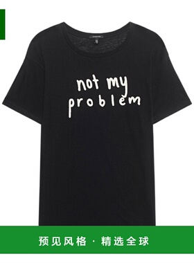 香港直邮R13 女士T恤 R13WK001K131A AW2025 黑色短袖