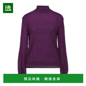 purple紫色 1h可退 舒 女士 高领上衣 香港直邮Alberta Ferretti