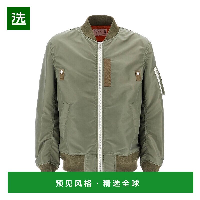 1h可退 香港直邮Sacai 男士 拉链夹克 SCM201 green绿色 舒适时尚