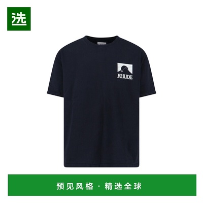 1h可退 香港直邮Rhude 男士 and Polos T恤黑色上衣 RHPS26TT0701