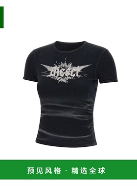 1h可退 香港直邮Diesel 迪赛 女士 and Polos T恤黑色T恤 A142310