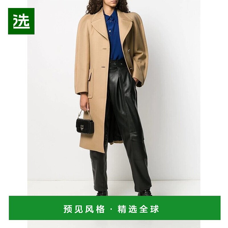 香港直发Givenchy纪梵希女士棕色时尚百搭西装束腰大衣BWC05L1Z1M