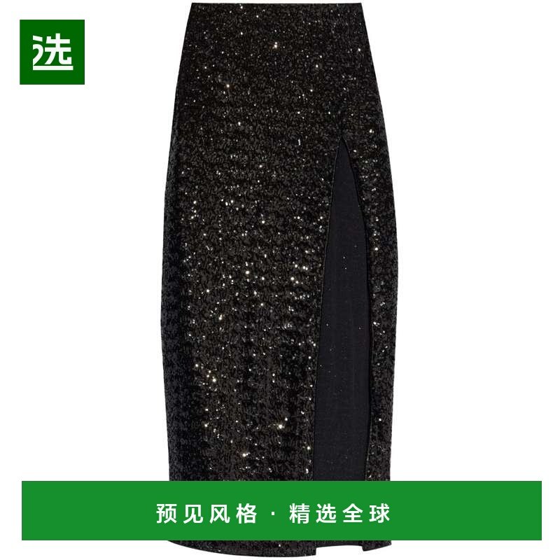1h可退 香港直邮oseree 女士 珠片高腰半身裙(乌黑) PRF246BLACKB,女装/女士精品,半身裙,淘宝优惠券,粉丝福利购,淘宝优惠卷
