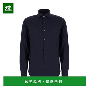 1h可退 香港直邮Corneliani 克莱利亚尼 男士 海军蓝府绸衬新款