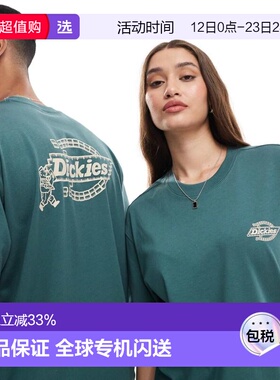 1h可退 香港直邮Dickies 迪凯斯 女士 mason green- to 砖红色背T