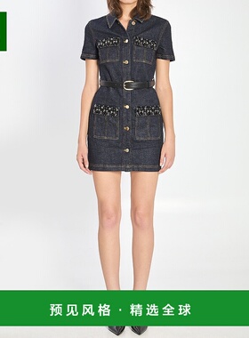1h可退 香港直邮Self-Portrait 女士 牛仔迷你连衣裙 AW25812SBLU