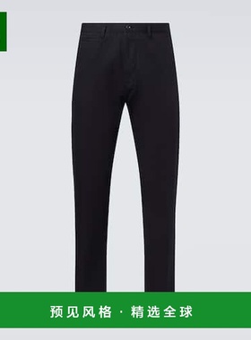 1h可退 香港直邮Slowear 男士 棉质亚麻修身长裤 blue蓝色 舒适时