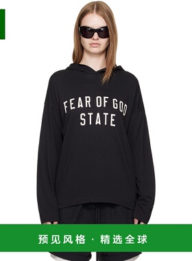 1h可退 香港直邮Essentials 女士 黑色长袖连帽衫 125SP257170FW