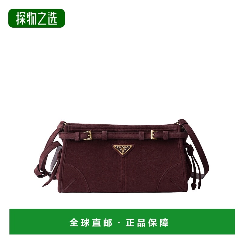 香港直邮Prada 小号绒面革单肩包 1BH2152C4SVOOO
