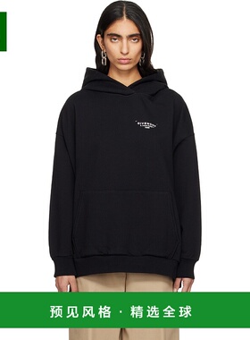 1h可退 香港直邮Givenchy 纪梵希 女士 黑色徽标连帽衫 BWJ04TP75