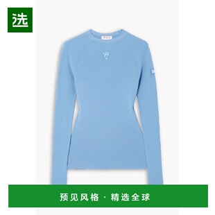 1h可退 香港直邮Emilio Pucci 璞琪 女士 嵌花罗纹羊毛混纺毛衣 3