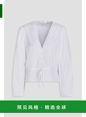 1h可退 香港直邮Frame Denim 女士 棉质府绸衫 WS24WBL045WHT