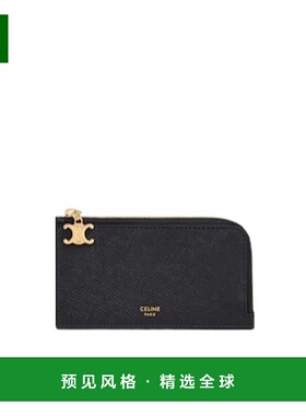 香港直邮CELINE 女士卡包 L10083FVO38NO SS2026 黑色 长款拉链卡