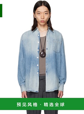 1h可退 香港直邮Our Legacy 男士 蓝色 Above 牛仔衬衫 M4252AC